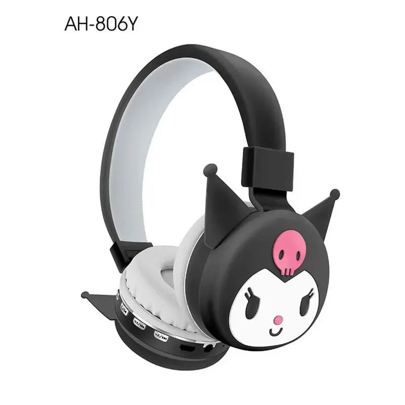 AH-806Y Kuromi Kawaii Bluetooth Headphones – Wireless Anime Cartoon Stereo Headset