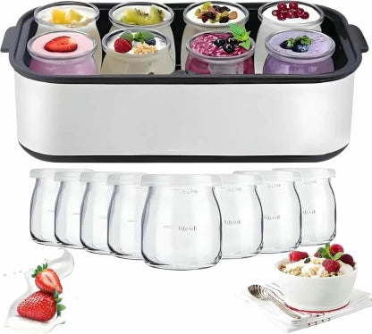 Sokany SK-08109 Automatic 8-Cup Yogurt Maker Machine – 20W, 1.26L