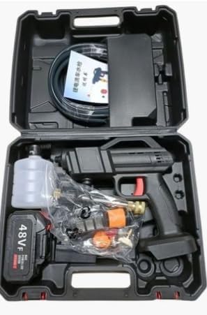 Cordless High Pressure Water Gun | 48V Battery Powered | Portable Car Wash Spray Gun | Adjustable Nozzle