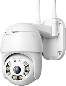 Wireless PTZ Security Camera | Siren Alarm | Spotlight | 360° | AI Motion Detection | Colour Night Vision | IP66 | WiFi Battery