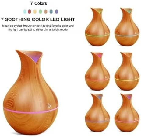 Ultrasonic Aroma Diffuser – Essential Oil Mist Humidifier with 7-Color LED & Whisper-Quiet Operation