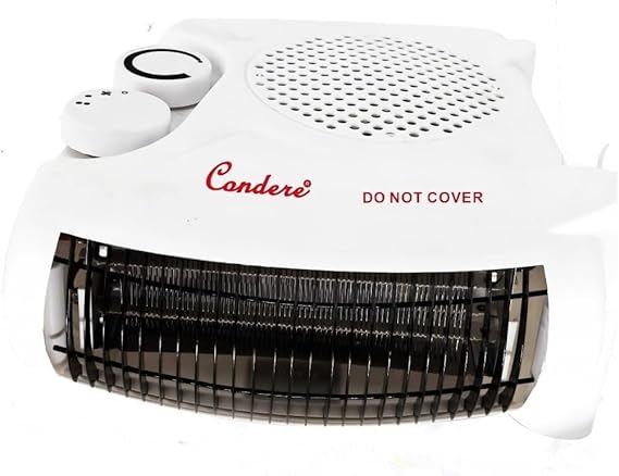 Condere ZR-5012 2000W Electric Fan Heater – Dual Heat Settings, Adjustable Thermostat & Cool Fan Mode