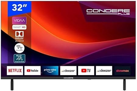 Condere 32V20 32" VIDAA Smart HD TV – Dolby Audio, Netflix, WiFi & Frameless Design