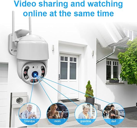 Wireless PTZ Security Camera | Siren Alarm | Spotlight | 360° | AI Motion Detection | Colour Night Vision | IP66 | WiFi Battery