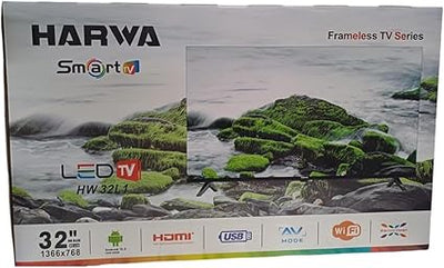 Harwa HW-32L1 32" Frameless Smart LED TV | Android | Wi-Fi | HDMI | USB