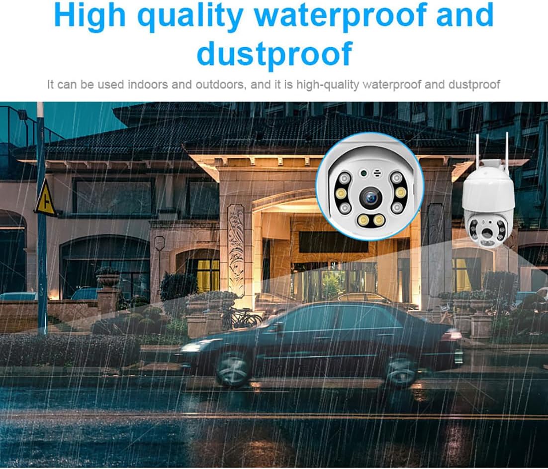 Wireless PTZ Security Camera | Siren Alarm | Spotlight | 360° | AI Motion Detection | Colour Night Vision | IP66 | WiFi Battery