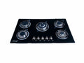Aruif Built-In 5-Burner Tempered Glass Gas Hob – Stainless Steel Burners, Auto Ignition & Flame Failure Safety