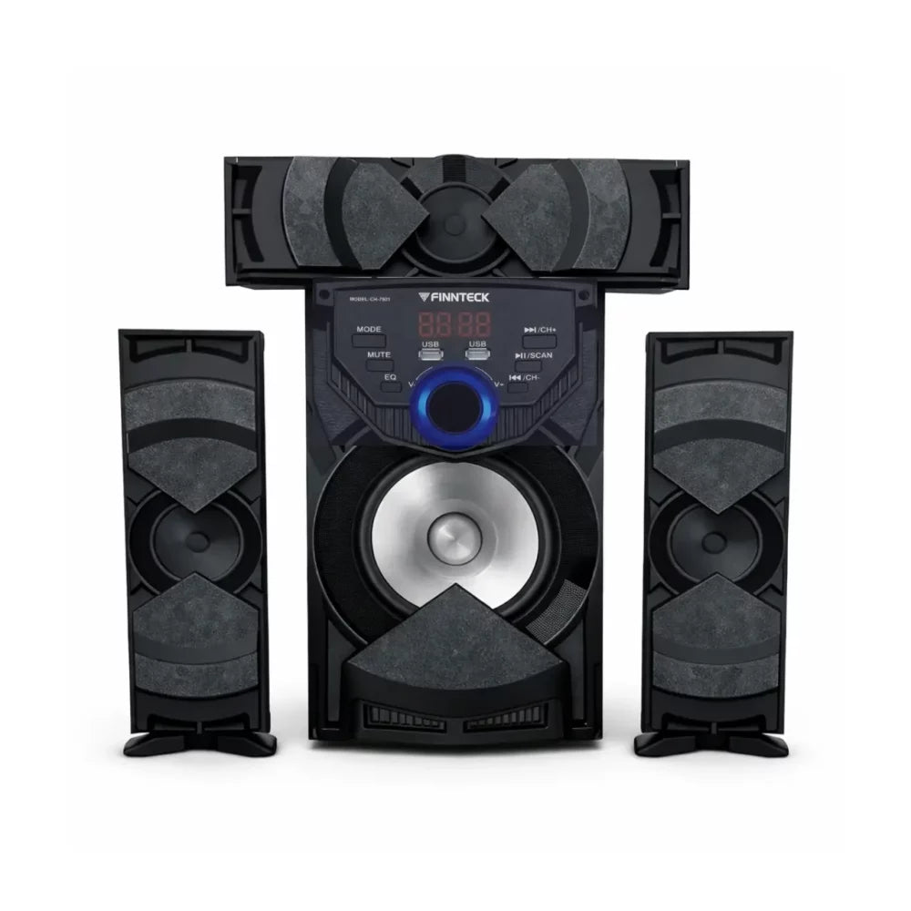 Finnteck CH7501 3.1 Home Theatre System – Bluetooth, USB, FM Radio, LED Display & Remote Control