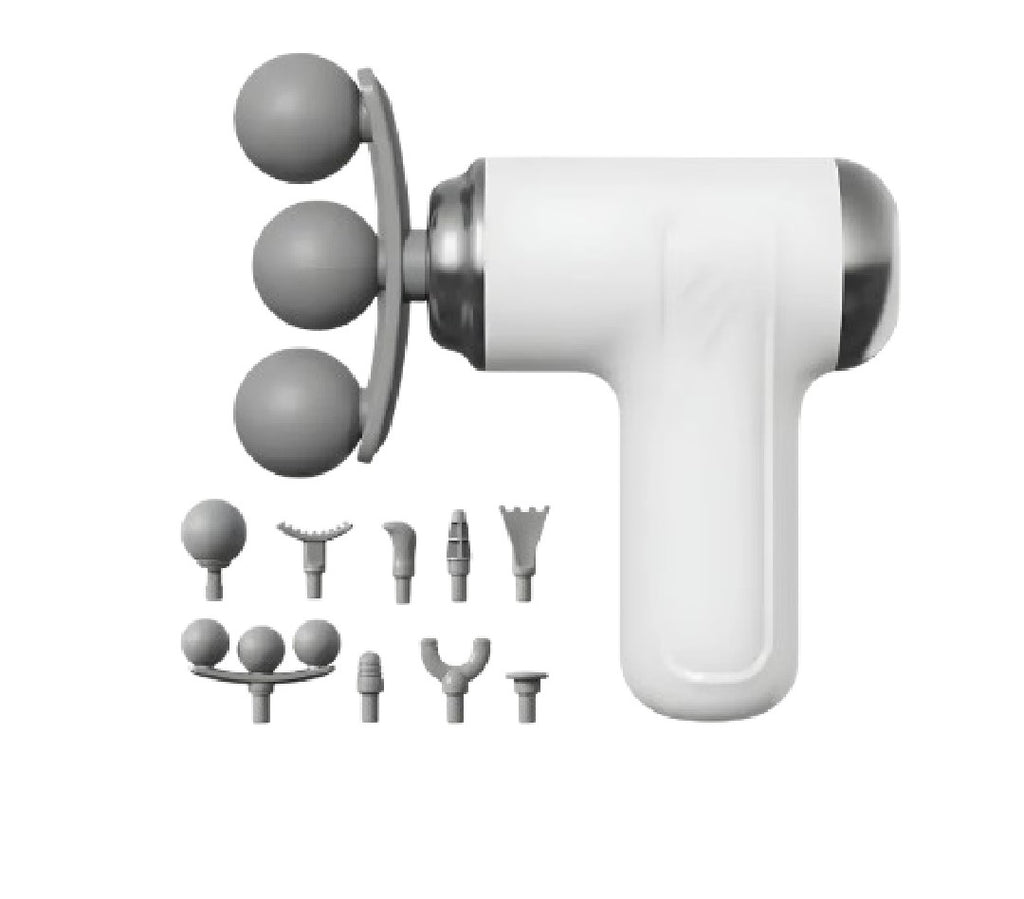 Fascial Gun Massager S100-T – Multifunctional Whole Body Massage Gun with 10 Interchangeable Heads