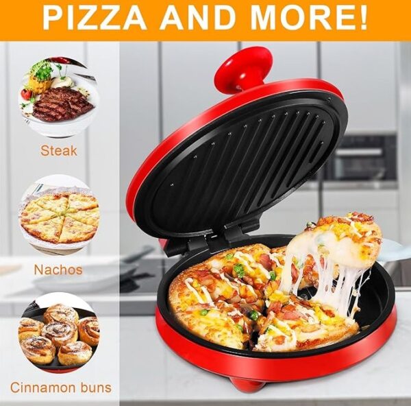 Sokany SK-08013 1000W Portable Electric Pizza Maker – 12-Inch Non-Stick Grill & Pizza Pan