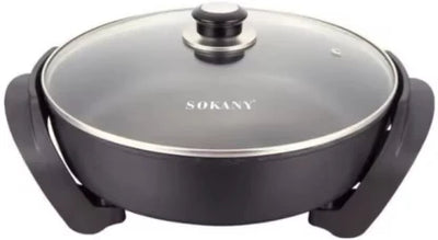 Sokany SK-2004 Electric Fry Pan 1500W | 2L | Non-Stick | Glass Lid | Induction Bottom