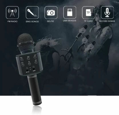 FW3C Bluetooth Karaoke Microphone with Built-In Speaker – Wireless, Kids & Adults, iPhone & Android