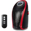 Stufetta 400W Portable Plug-In Electric Heater with Remote Control, LED Display & Adjustable Thermostat