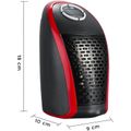 Stufetta 400W Portable Plug-In Electric Heater with Remote Control, LED Display & Adjustable Thermostat